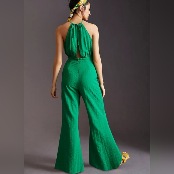 EUC Anthropologie If By Sea Cutout Haltet Jumpsuit - Picture 7 of 15